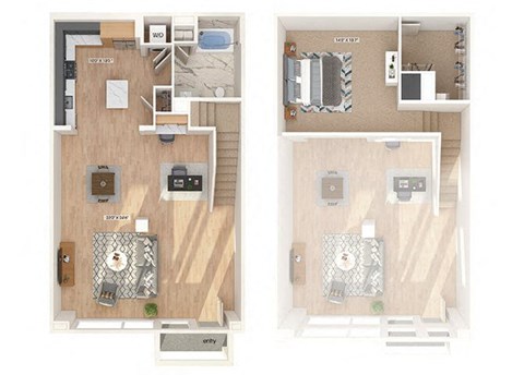 LW1 floorplan image at Chroma Apartments in Canoga Park CA